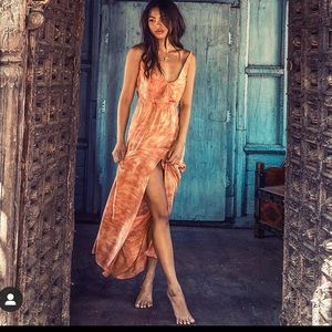 Planet Blue Tie Dye High Tide Maxi Dress